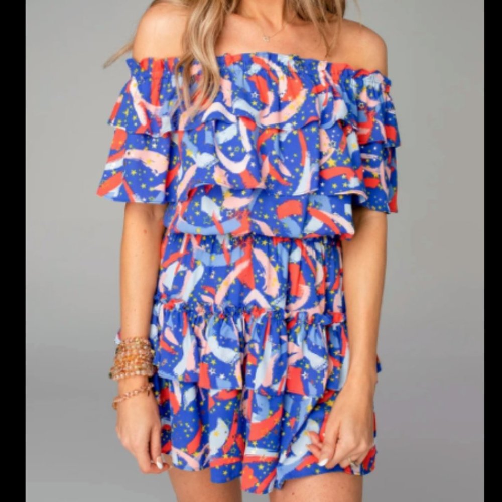 NWT Buddy Love Kiera Fireworks Mini Dress Sz Small